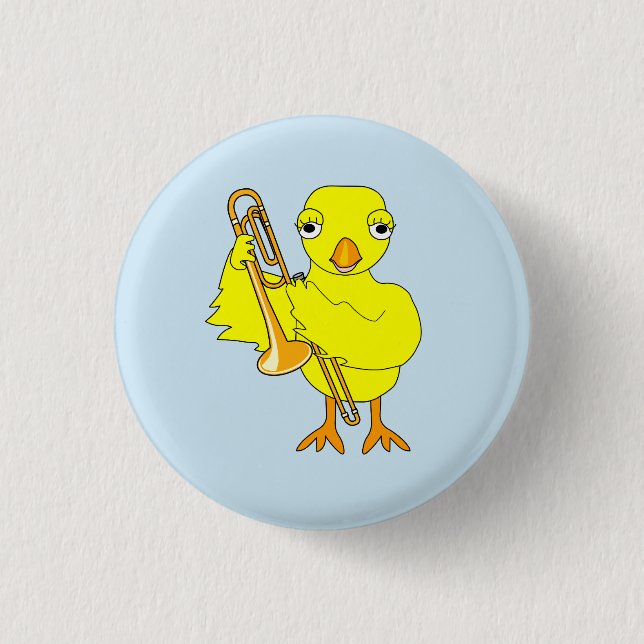 Trombone Chick Button (Vorderseite)