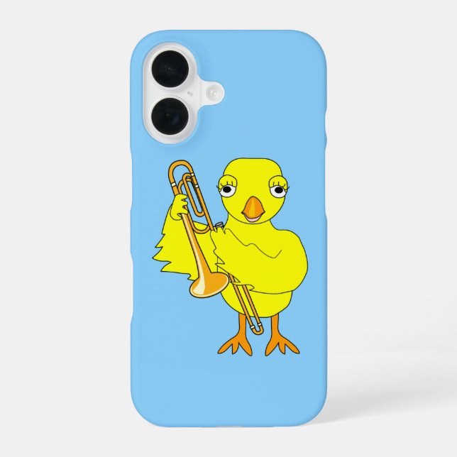 Trombone Chick iPhone 16 Hülle (Rückseite)