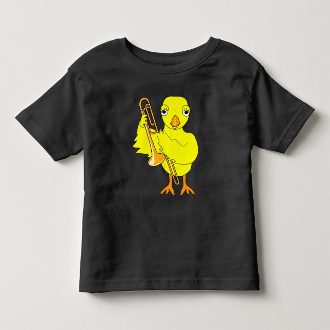 Trombone Chick Kleinkind T-shirt (Vorderseite)