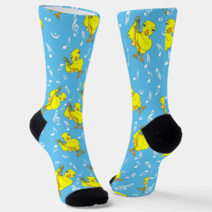Trombone Chick Musiknoten Socken