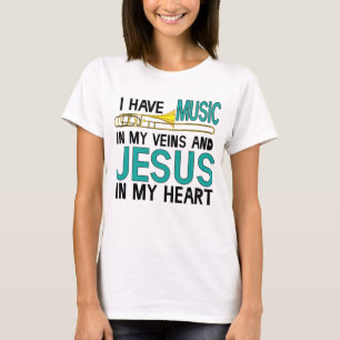 Trombone-christlicher Musiker Jesus in meinem T-Shirt