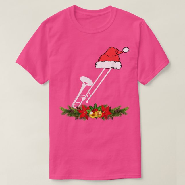 Trombone Christmas Pajamas Music Instrument  T-Shirt (Design vorne)