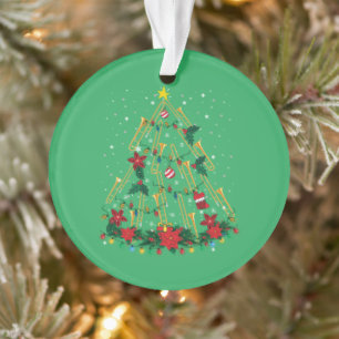 Trombone Christmas Tree Ornaments Funny Music Band Ornament