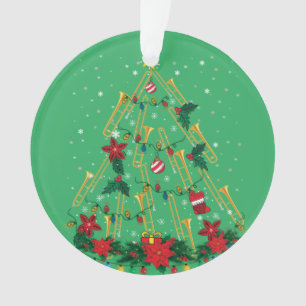Trombone Christmas Tree Ornaments Funny Music Band Ornament