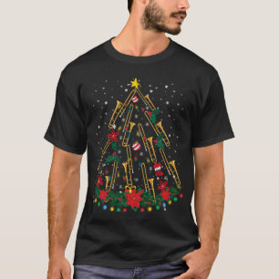 Trombone Christmas Tree Ornaments Funny Music Band T-Shirt