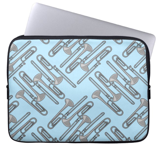 Trombone Crosshatch Laptopschutzhülle (Vorderseite)