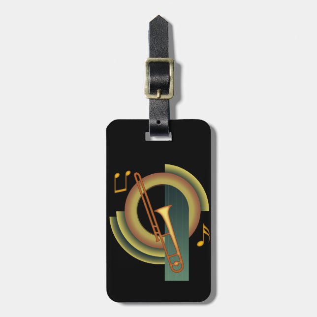 Trombone Deco1 Gepäckanhänger (Vorderseite vertikal)