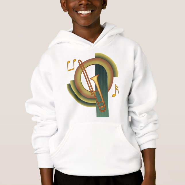 Trombone-Deko Hoodie (Vorderseite)