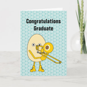 Trombone Egghead Abschluss Card Dankeskarte