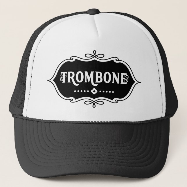 Trombone-Emblem Truckerkappe (Vorderseite)