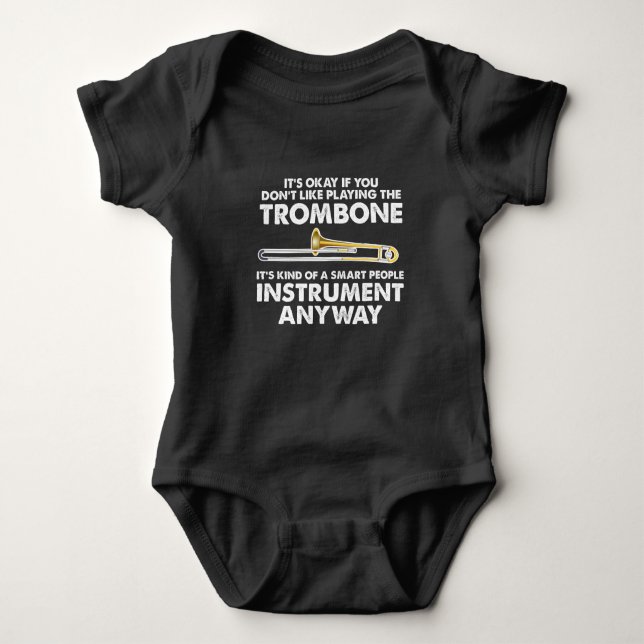 Trombone-Geschenk - intelligentes Leute Baby Strampler (Vorderseite)