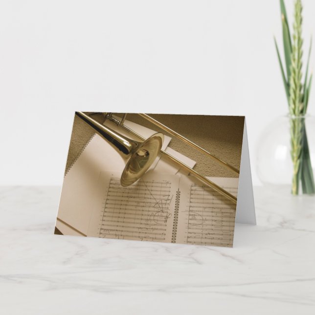 Trombone greeting card karte (Vorderseite)