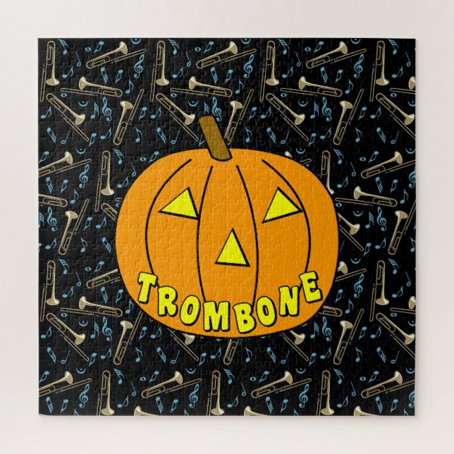 Trombone Halloween Pumpkin Puzzle (Vertikal)