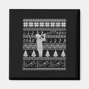 Trombone hässliches Weihnachts-Shirt lustig Nd Pul Magnet