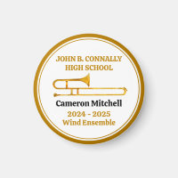 Trombone High School Band Gold Personalisiert
