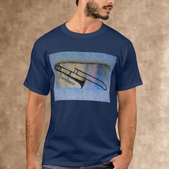 Trombone Jazzy Musical Artistic T - Shirt (Von Creator hochgeladen)