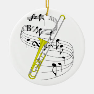 Trombone Keramik Ornament