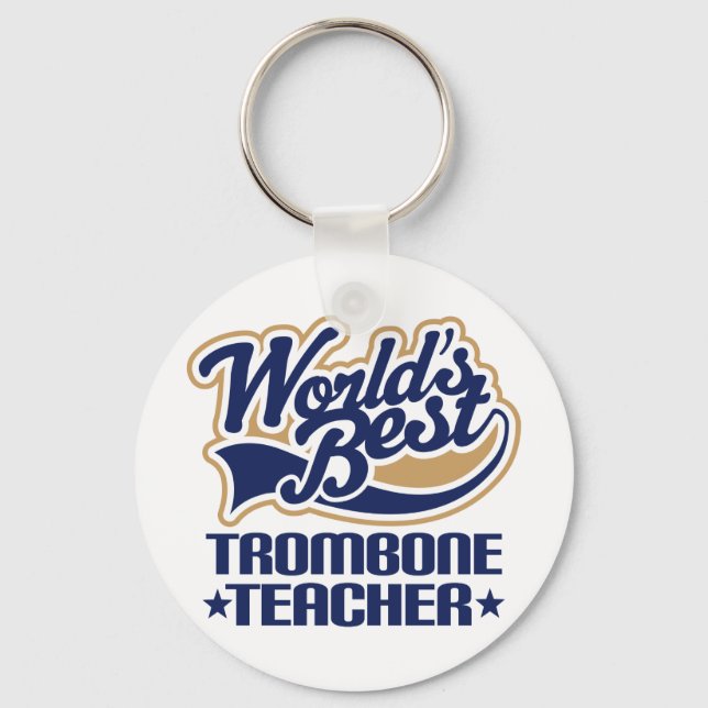 Trombone-Lehrergeschenk Schlüsselanhänger (Vorderseite)