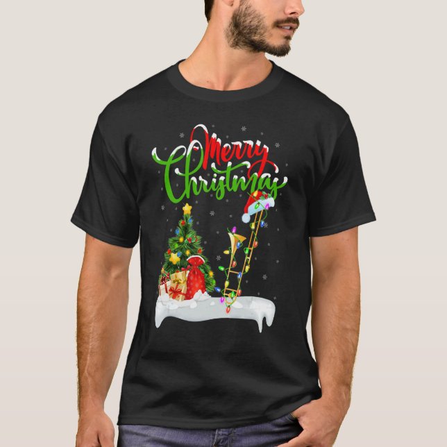 Trombone Music   Xmas Decorations Trombone Christm T-Shirt (Vorderseite)