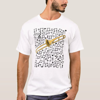 Trombone Musical Notes Trombonist Brass Musiker T-Shirt
