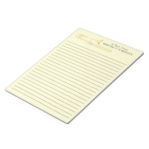 Trombone Musician Band Lehrer Notepad Notizblock