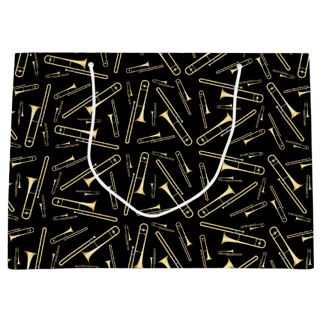 Trombone Musician Band Teacher Große Geschenktüte (Vorderseite)