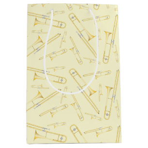 Trombone Musician Band Teacher Medium Geschenktasc Mittlere Geschenktüte