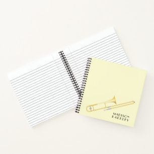 Trombone Musician Band Teacher Notebook Notizbuch