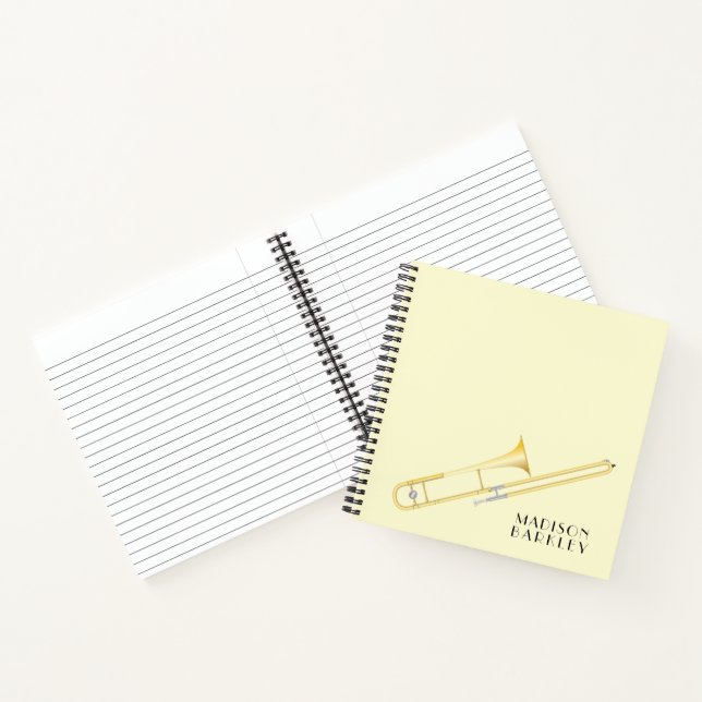 Trombone Musician Band Teacher Notebook Notizbuch (Innenseite)
