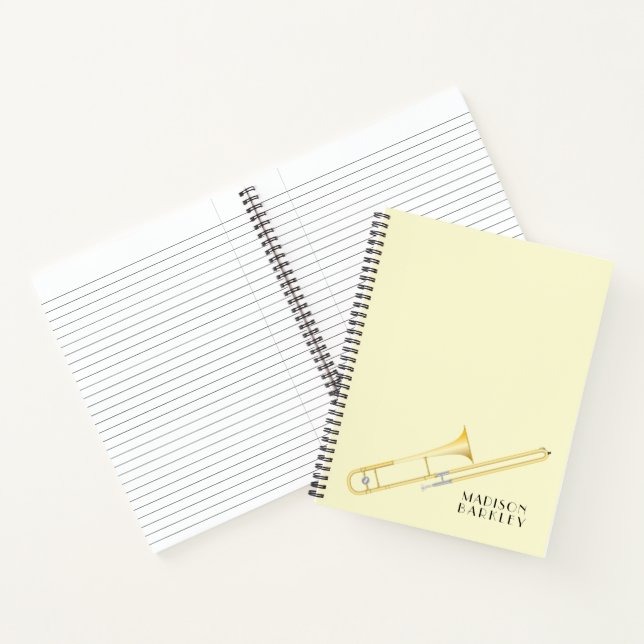 Trombone Musician Band Teacher Notebook Notizbuch (Innenseite)