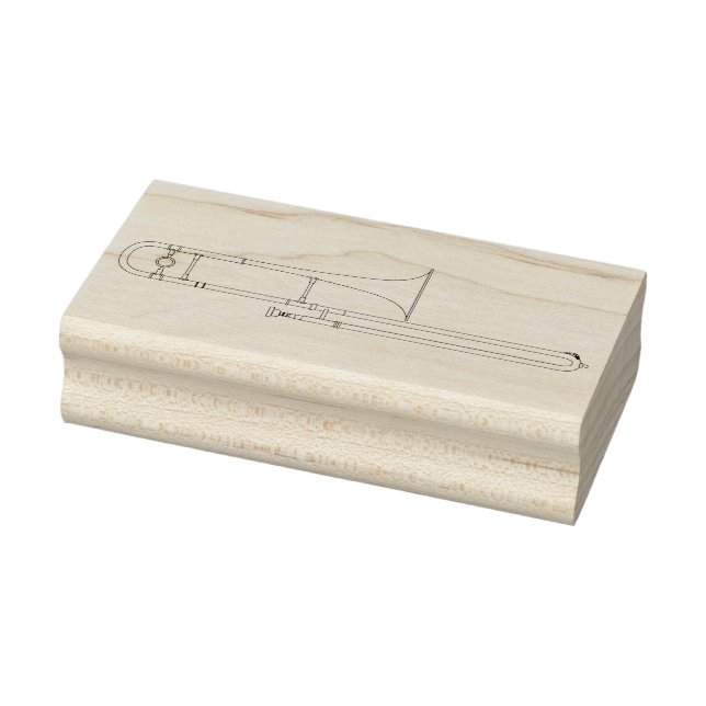 Trombone Musician Band Teacher Rubber Briefmarke Gummistempel (Stempel)