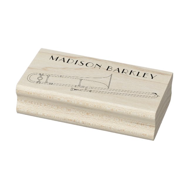 Trombone Musician Band Teacher Rubber Briefmarke Gummistempel (Stempel)