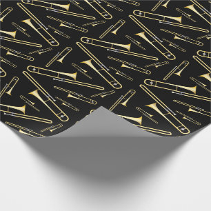 Trombone Musician Band Teacher Wrapping Paper Geschenkpapier