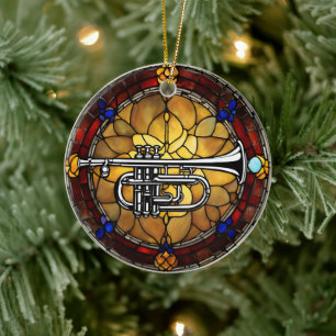 Trombone-Musik Keramik Ornament