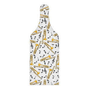 Trombone-Musiknoten-Muster Schneidebrett