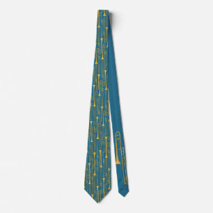 Trombone Neck Tie (blau) Krawatte
