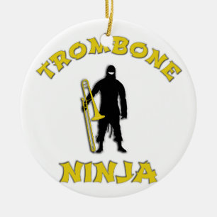 Trombone Ninja Keramikornament