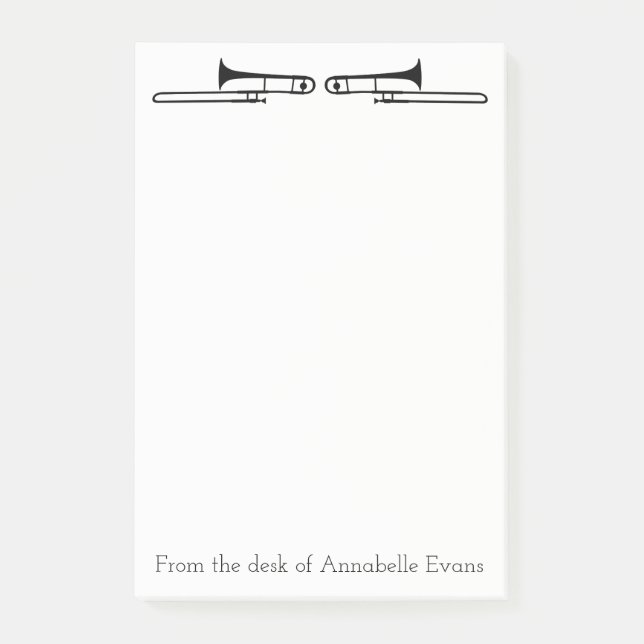 Trombone personalisieren post-it klebezettel (Vorderseite)