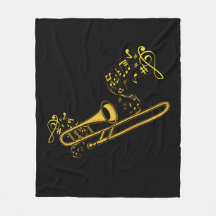 Trombone Player Brass Music Instrument Big Band Fleecedecke