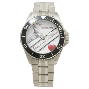 Trombone Player Musiker Wrist Watch Armbanduhr