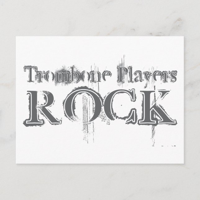 Trombone Players Rock Postkarte (Vorderseite)