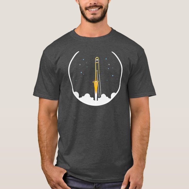 TROMBONE ROCKET Konzert Band Marching Band Funny T-Shirt (Vorderseite)