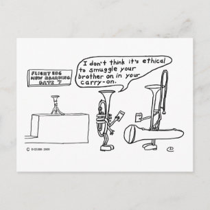 Trombone-Schmuggel Postkarte