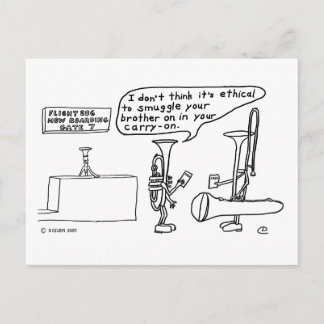 Trombone-Schmuggel Postkarte