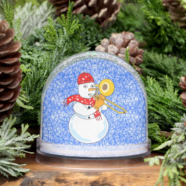 Trombone Snowman Snow Globe Schneekugeln (Winter)