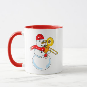 Trombone Snowman Tasse