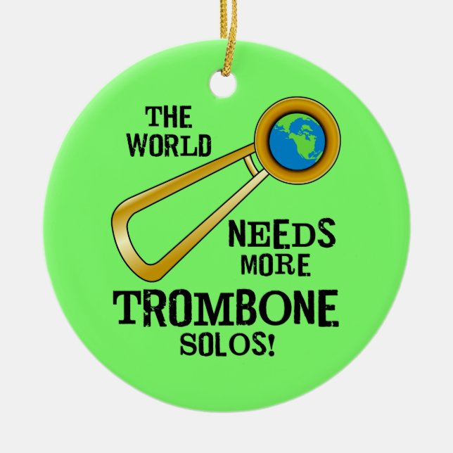 Trombone Solos Keramik Ornament (Vorne)
