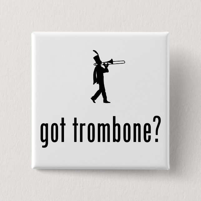 Trombone-Spieler Button (Vorderseite)