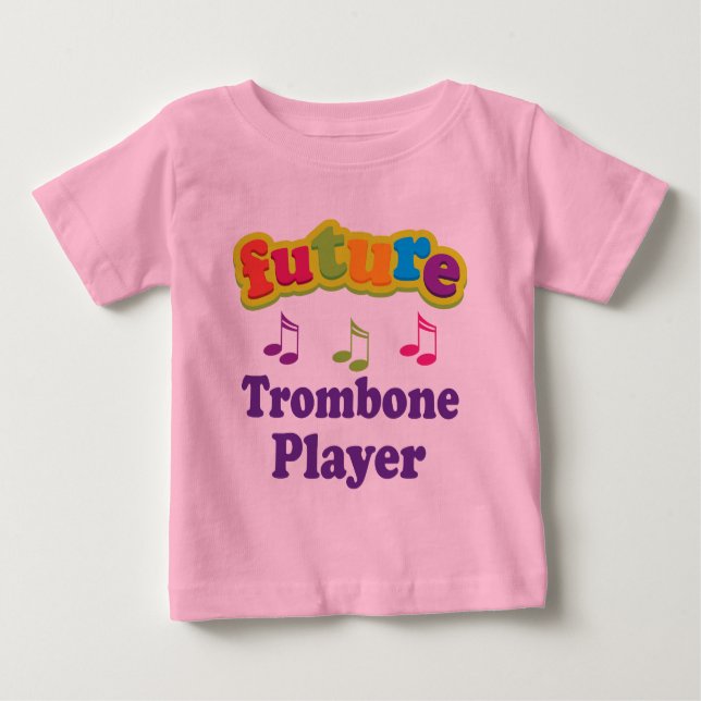 Trombone-Spieler (Zukunft) Baby T-shirt (Vorderseite)