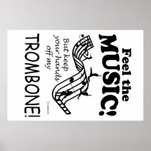 Trombone spürt die Musik Poster